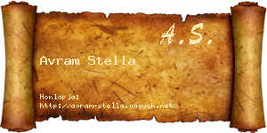 Avram Stella névjegykártya